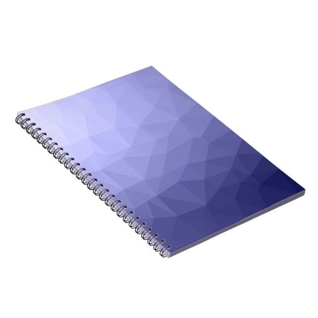 Carnet Violet bleu maille foncé motif géométrique (Côté Droit)