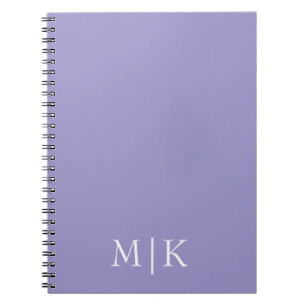 Carnet Violet et blanc Monogramme moderne