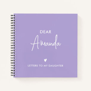 Carnet VIOLET   Lettres à ma fille garde la mémoire