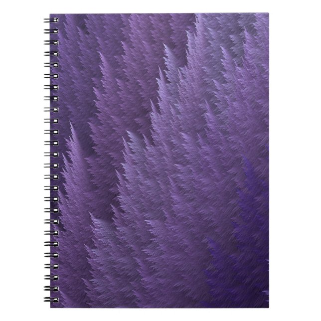 Carnet Violet Lilac Purple Tartan Feather Pattern (Devant)