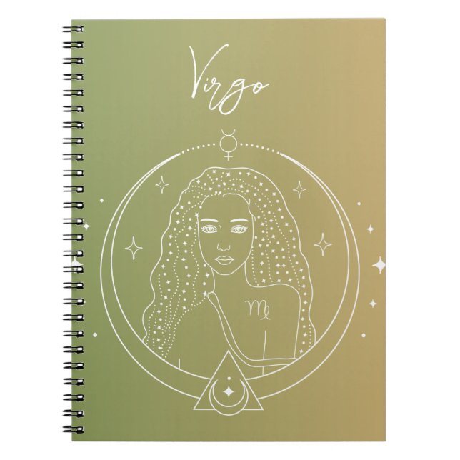 Carnet Virgo zodiaque horoscope étoile signe dégradé (Devant)