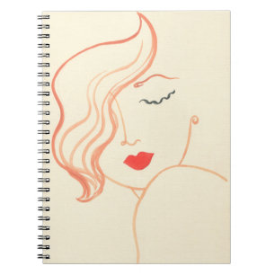 Carnet Visage de femme d'esquisse Abstraite