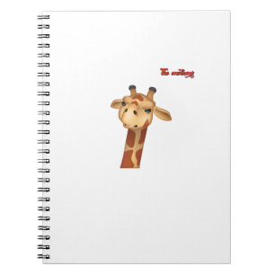 Carnet visage de girafe en colère d'emoji