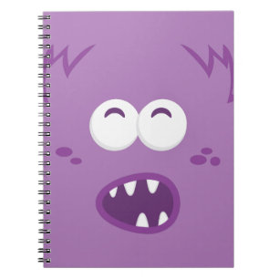 Carnet Visage de Monster Violet