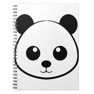 Carnet Visage de panda souriant