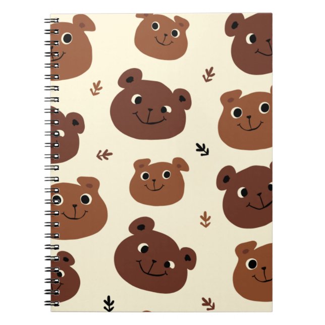 Carnet Visage d'ours drôle (Devant)
