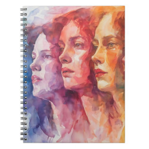 Carnet Visages des femmes - Peinture aquarelle