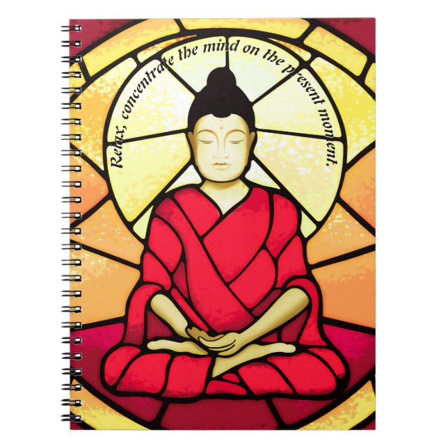 Carnet Vitre en tache de Bali buddha (Devant)