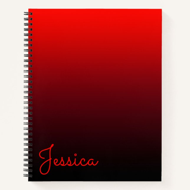 Carnet Vivid rouge bordeaux et noir Ombre (Devant)
