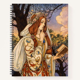 Carnet Vivien – Illustration d'une enchanteresse Art Nouv