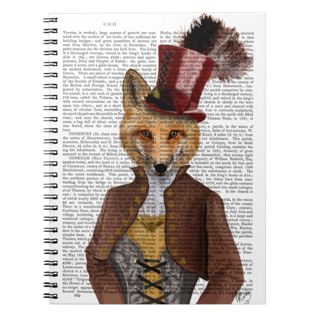 Carnet Vivienne Steampunk Fox (Devant)