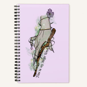 Carnet Voici Ma Baguette Magique - Main De Sorcière Gothi