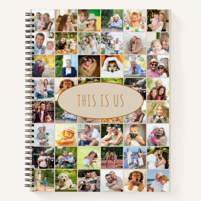 Carnet Voici Us Photo Collage de 40 Photos Cream (Devant)