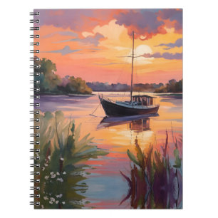 Carnet Voilier au lever du soleil