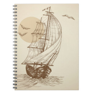 Carnet Voilier vintage
