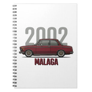 Carnet Voiture classique BMW 2002 Malaga Red