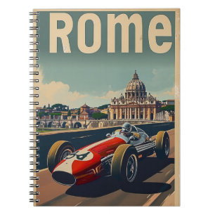 Carnet Voiture de course vintage à Rome