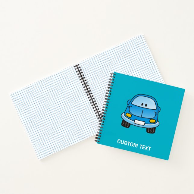 Carnet Voiture de dessin animé bleu (Intérieur)