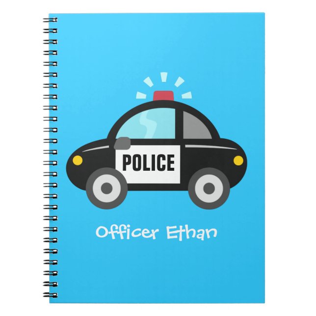 Carnet Voiture de police mignonne avec la sirène pour des (Devant)