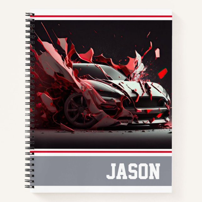 Carnet Voiture de sport (Devant)