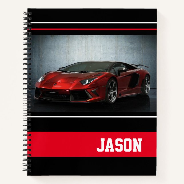 Carnet Voiture de sport (Devant)