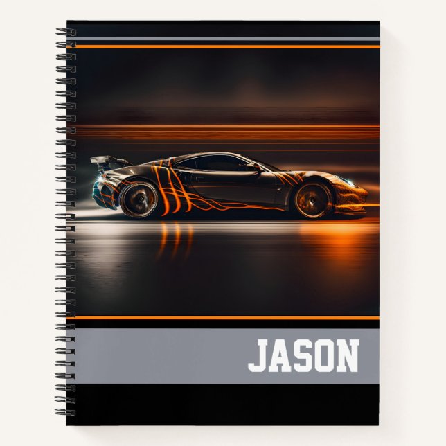 Carnet Voiture de sport (Devant)