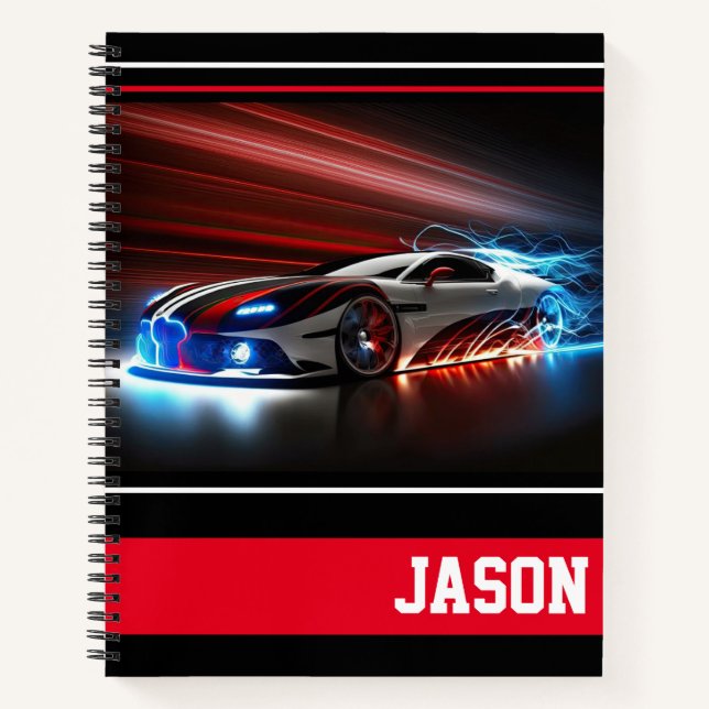 Carnet Voiture de sport (Devant)
