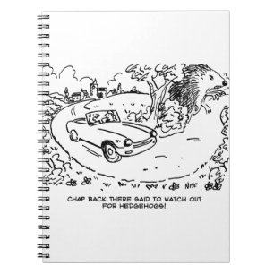 Carnet Voiture de sport en campagne avec Hérisson
