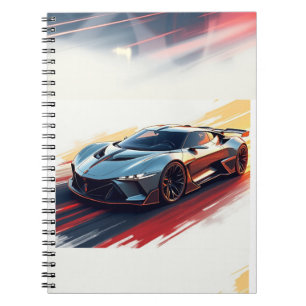 Carnet Voiture de sport futuriste - Design élégant généré