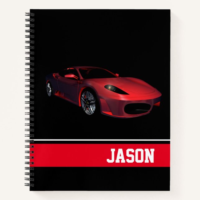 Carnet Voiture de sport pour ordinateur portable (Devant)