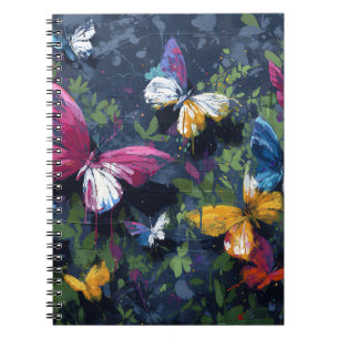 Carnet Vol de papillon abstrait vibrant (1)
