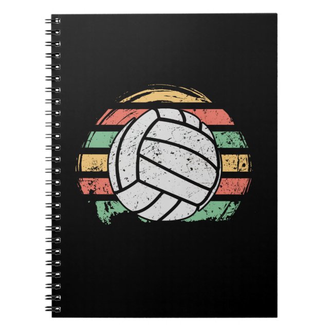 Carnet Volley-ball Vintage rétro (Devant)