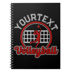 Carnet Volleyball ADD NOM Attaque de Balle de Spike Équip
