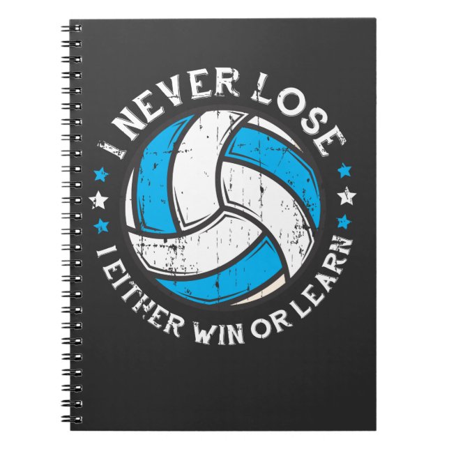Carnet Volleyball Player Motivation Setter Je ne perds ja (Devant)