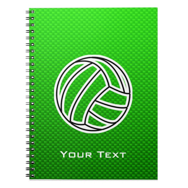 Carnet Volleyball vert (Devant)