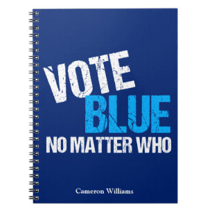Carnet Vote Bleu Peu Importe Qui Démocrate Coutume Polit