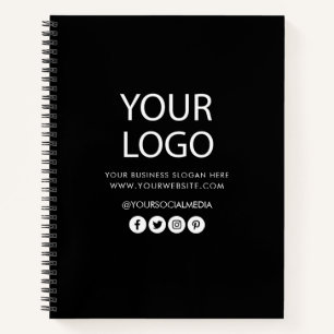 Carnet Votre entreprise Logo et Entreprise de texte Marqu