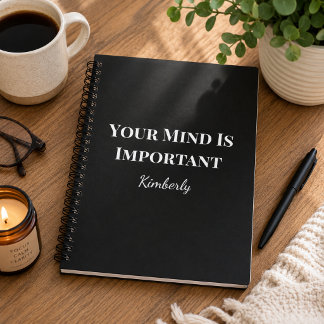 Carnet Votre esprit est important Nom personnalisé Bien-ê