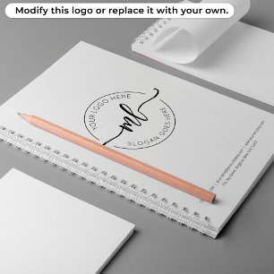 Carnet Votre logo ici Monogramme initial d'entreprise Bla