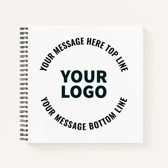Carnet Votre logo ou image | Texte gras modifiable (Devant)