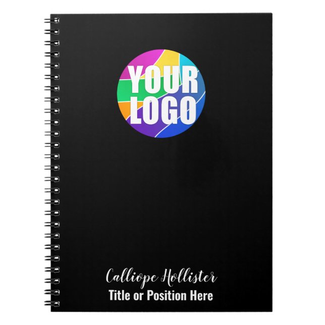 Carnet Votre logo promotionnel avec nom et titre (Devant)