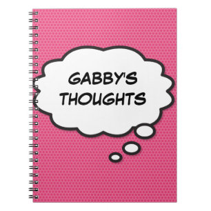 Carnet Votre message Pensé Bubble Fun Retro Comic Book