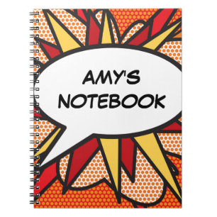 Carnet Votre message Voix Bubble Amusant Retro Comique Li