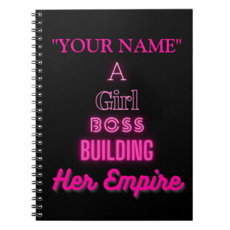 Carnet "VOTRE NOM" Un Garçon Fille Bâtissant Son Empire