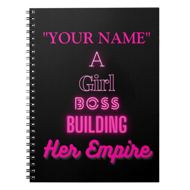 Carnet "VOTRE NOM" Un Garçon Fille Bâtissant Son Empire (Devant)