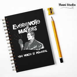 Carnet Votre vote compte élection blanc politique imprimé