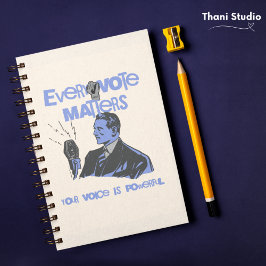 Carnet Votre vote compte Élection Bleu politique imprimé