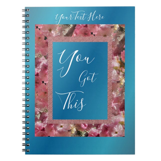 Carnet Vous Avez Ce Ressort Rose Blossoms Inspirant (Devant)