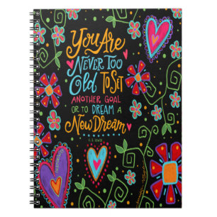 Carnet Vous n'êtes jamais trop vieux Floral Inspirivity A