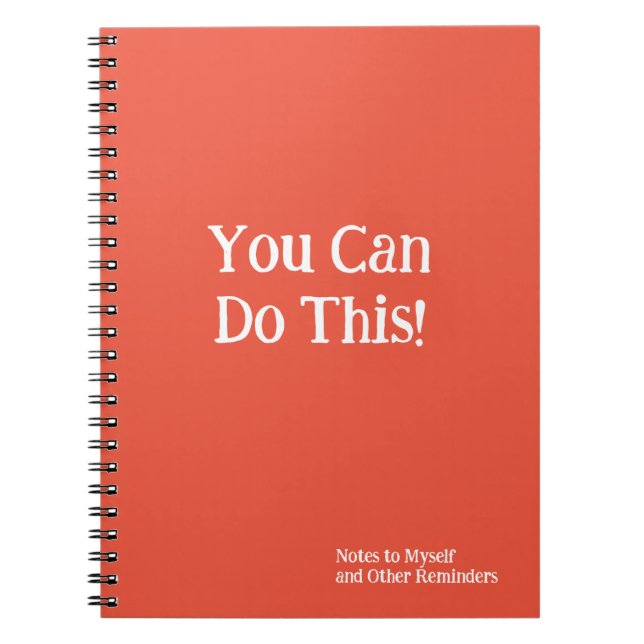 Carnet Vous Pouvez Le Faire ! Notes de mon Orange blanc (Devant)